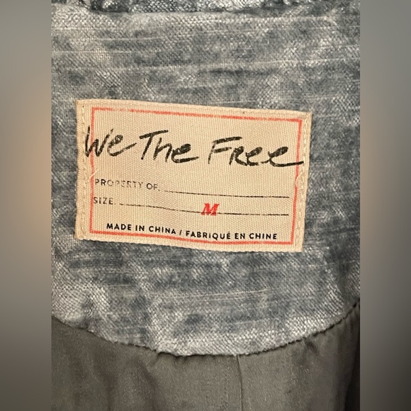 Free People We The Free Crushed Velvet Duster Women’s Size M Long Coat - Picture 6 of 9